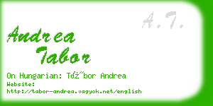 andrea tabor business card